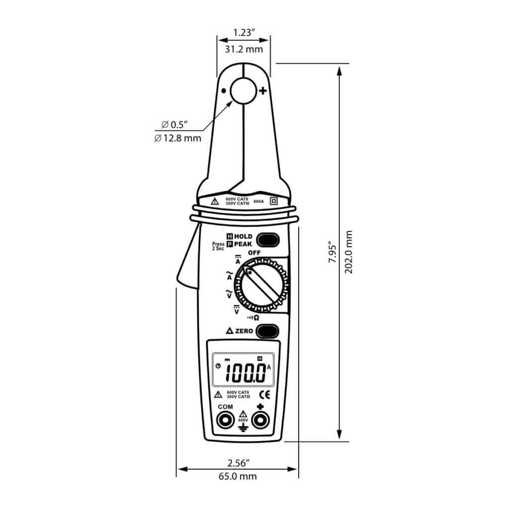 CM100 AC/DC Current Clamp Meter - General Technologies Corp.